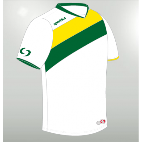 Sportika Maglia DRESDA MC Uomo Bianco/Giallo/Verde