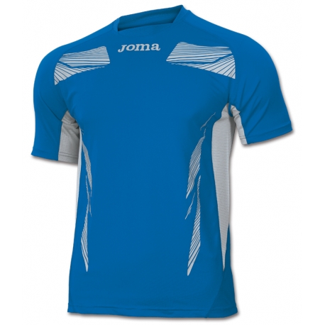 Joma Maglia Running ELITE III M/C Uomo Azzurro/Grigio