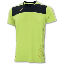 Joma Maglia Running ELITE IV M/C Uomo Verde Fluo/Nero