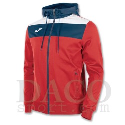 Joma Felpa Cappuccio CREW Uomo Rosso/Blu/Bia