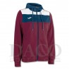 Joma Felpa Cappuccio CREW Donna Granata/Bianco/Blu