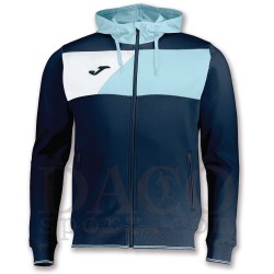 Joma Felpa Cappuccio CREW II Uomo Blu/Celeste/Bianco