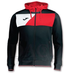 Joma Felpa Cappuccio CREW II Uomo Nero/Rosso/Bianco