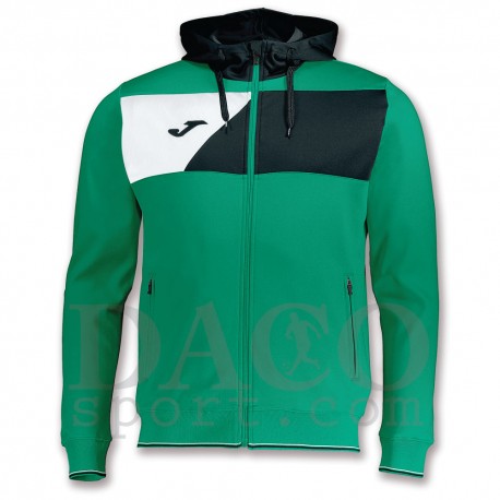 Joma Felpa Cappuccio CREW Uomo Verde/Nero/Bianco