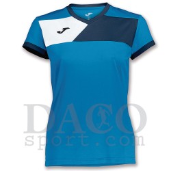 Joma Maglia CREW II MC Donna Bianco/Azzurro/Blu