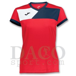 Joma Maglia CREW II MC Donna Rosso/Blu/Bianco